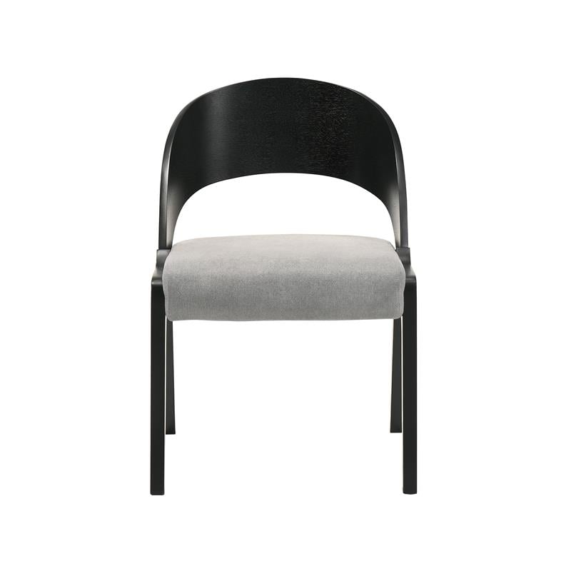 Armen Living Cirque Polly 5-Piece Wood Dining Table and Chair Set in Black/Gray