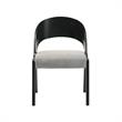 Armen Living Cirque Polly 5-Piece Wood Dining Table and Chair Set in Black/Gray