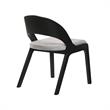 Armen Living Cirque Polly 5-Piece Wood Dining Table and Chair Set in Black/Gray