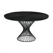 Armen Living Cirque Polly 5-Piece Wood Dining Table and Chair Set in Black/Gray