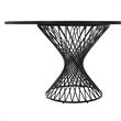 Armen Living Cirque Polly 5-Piece Wood Dining Table and Chair Set in Black/Gray