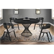 Armen Living Cirque Lima 5-Piece Wood Dining Table and Chair Set in Black/Gray