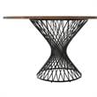 Armen Living Cirque Varde 5-Piece Wood Dining Table & Chair Set in Walnut/Gray