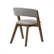 Armen Living Cirque Rowan 5-Piece Wood Dining Table & Chair Set in Walnut/Gray