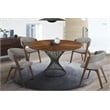 Armen Living Cirque Rowan 5-Piece Wood Dining Table & Chair Set in Walnut/Gray