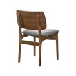 Armen Living Cirque Lima 5-Piece Wood Dining Table & Chair Set in Walnut/Gray
