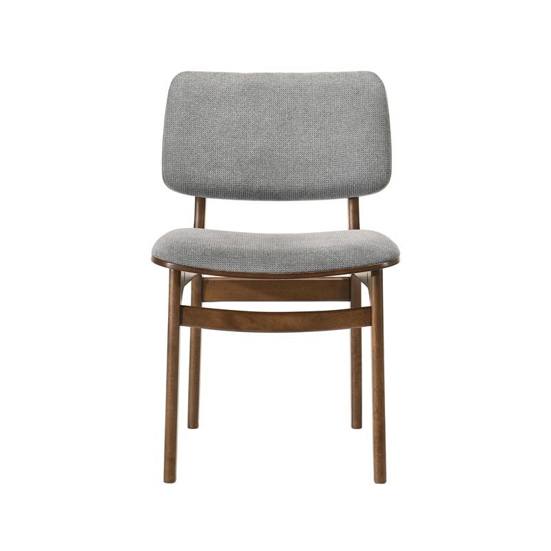 Armen Living Cirque Lima 5-Piece Wood Dining Table & Chair Set in Walnut/Gray