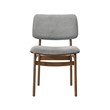 Armen Living Cirque Lima 5-Piece Wood Dining Table & Chair Set in Walnut/Gray