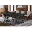 Armen Living Cortina Varde 5PC Wood Dining Table and Chair Set in Black/Gray