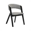 Armen Living Cortina Rowan 5PC Wood Dining Table and Chair Set in Black/Gray