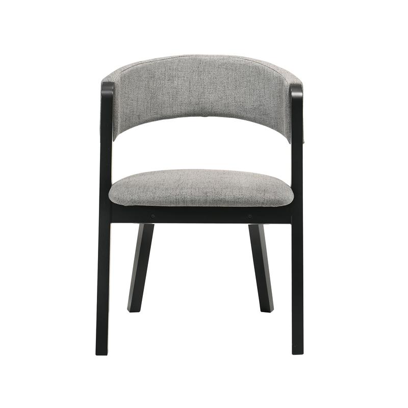 Armen Living Cortina Rowan 5PC Wood Dining Table and Chair Set in Black/Gray