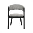 Armen Living Cortina Rowan 5PC Wood Dining Table and Chair Set in Black/Gray