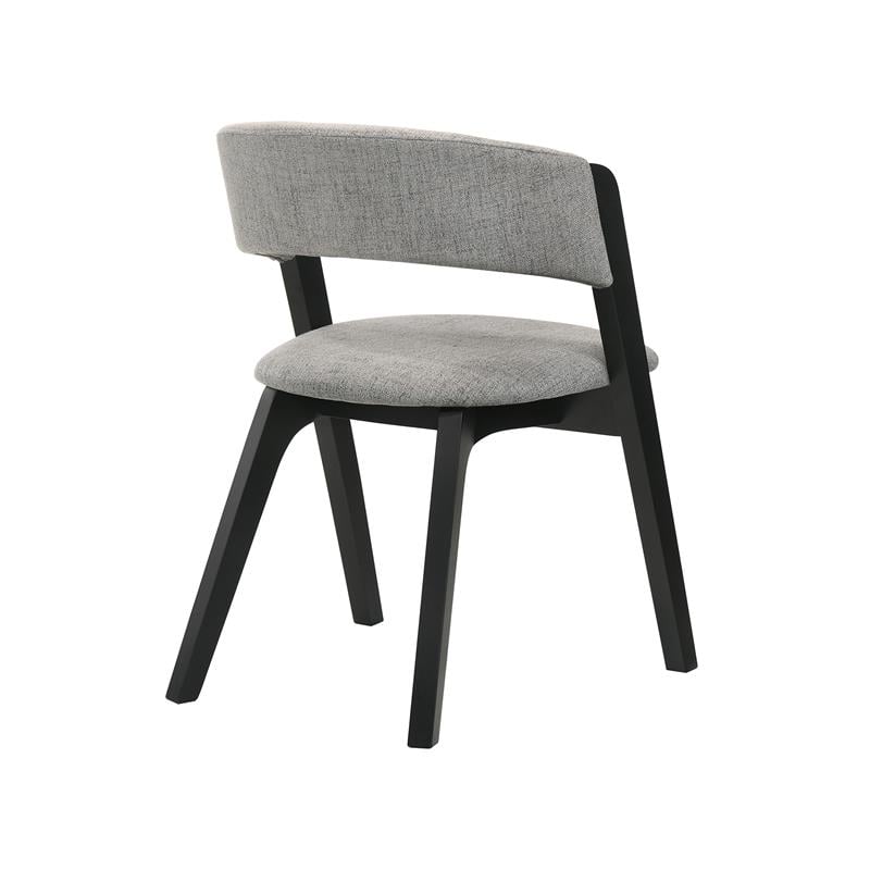 Armen Living Cortina Rowan 5PC Wood Dining Table and Chair Set in Black/Gray