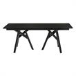 Armen Living Cortina Rowan 5PC Wood Dining Table and Chair Set in Black/Gray