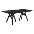 Armen Living Cortina Polly 5PC Wood Dining Table and Chair Set in Black/Gray