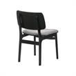 Armen Living Cortina Lima 5PC Wood Dining Table and Chair Set in Black/Gray