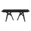 Armen Living Cortina Jackie 5PC Wood Dining Table and Chair Set in Black/Gray