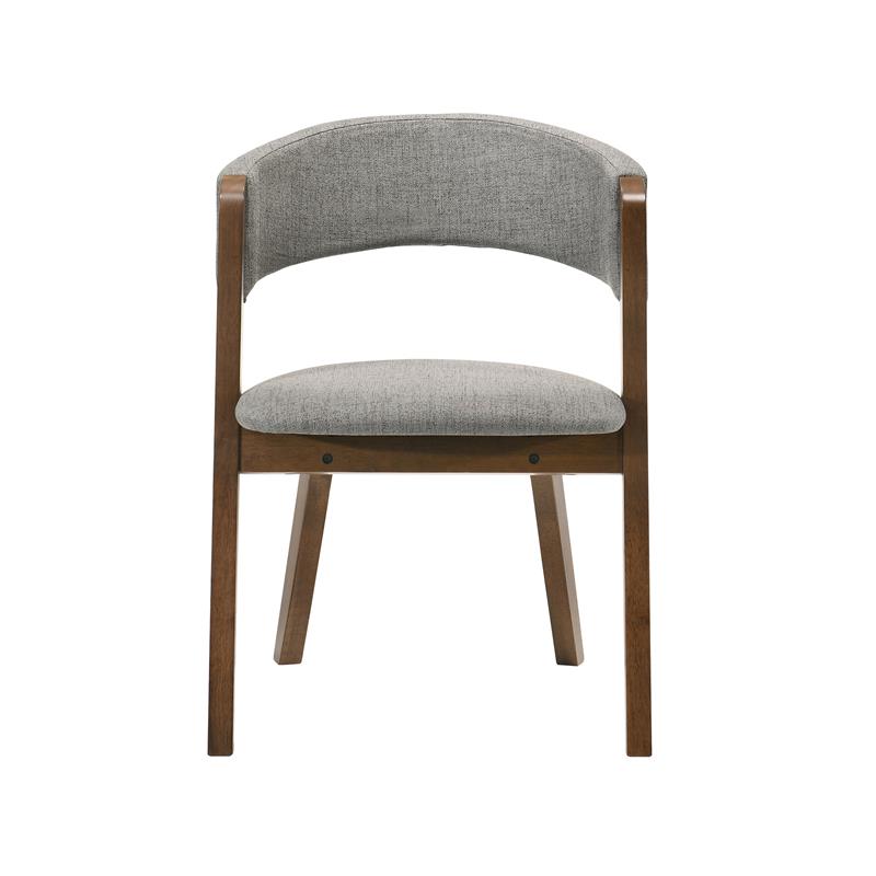 Armen Living Cortina Rowan 5-Piece Wood Dining Table & Chair Set in Walnut/Gray
