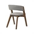 Armen Living Cortina Rowan 5-Piece Wood Dining Table & Chair Set in Walnut/Gray