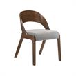 Armen Living Cortina Polly 5-Piece Wood Dining Table & Chair Set in Walnut/Gray