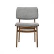Armen Living Cortina Lima 5-Piece Wood Dining Table & Chair Set in Walnut/Gray