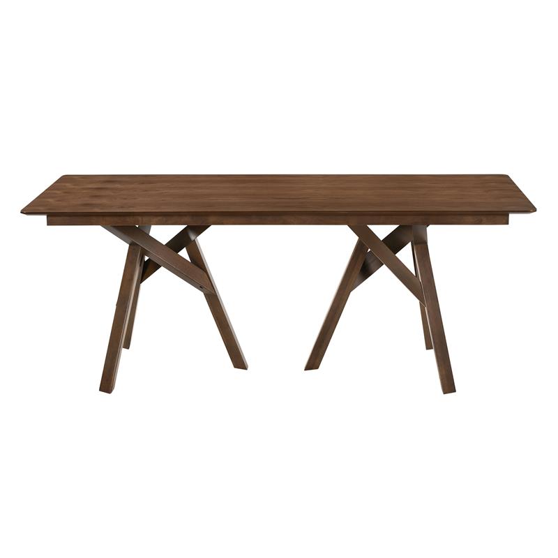 Armen Living Cortina Lima 5-Piece Wood Dining Table & Chair Set in Walnut/Gray