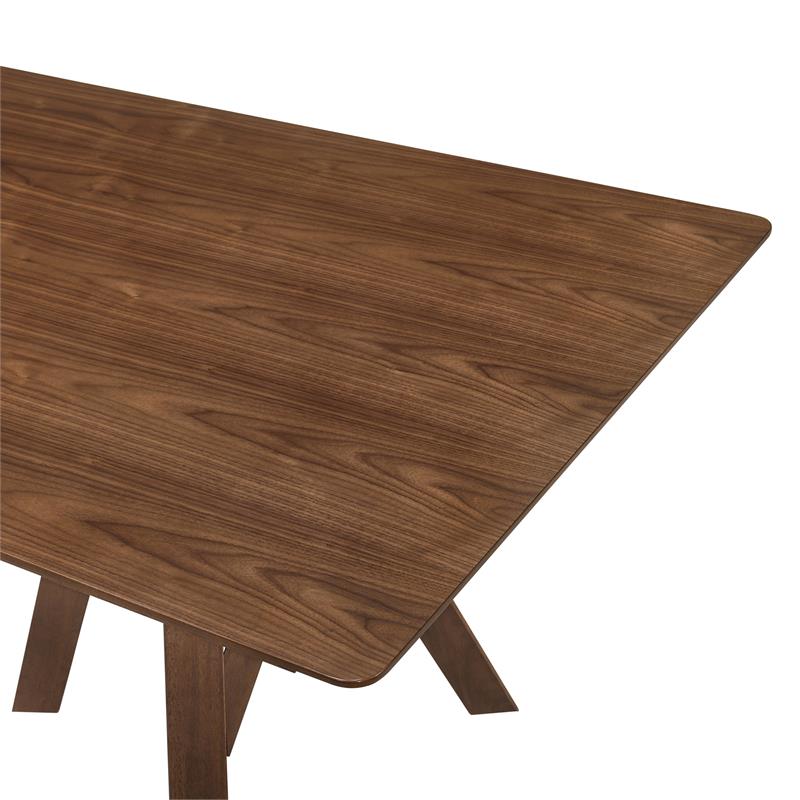 Armen Living Cortina Lima 5-Piece Wood Dining Table & Chair Set in Walnut/Gray