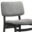 Armen Living Lima Fabric & Wood Dining Accent Chairs in Black/Gray(Set of 2)