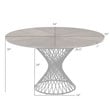 Armen Living Cirque Round ContemporaryWood Dining Table in Black