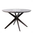 Armen Living Oasis and Island Outdoor 5-Piece Wood Dining Set in Light Gray