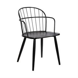 Armen Living Bradley 18&quot Modern Wood Dining Room Chair in Black