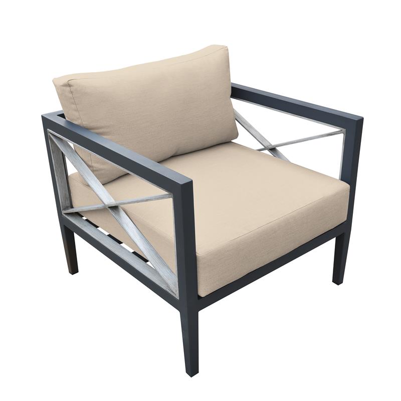 Sonoma Outdoor 4 piece Set in Taupe with Grey Frame Finish