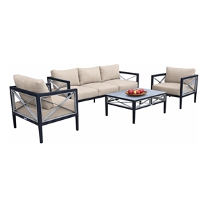 Sonoma Outdoor 4 piece Set in Taupe with Grey Frame Finish