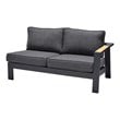 Armen Living Palau 4-Piece Aluminum Outdoor Patio Sofa Set in Dark Gray/Natural
