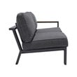 Armen Living Palau 4-Piece Aluminum Outdoor Patio Sofa Set in Dark Gray/Natural