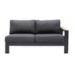 Armen Living Palau 4-Piece Aluminum Outdoor Patio Sofa Set in Dark Gray/Natural