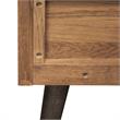 Armen Living Coco Upholstered Solid Wood Queen Platform Bed in Chocolate/Black