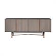 Armen Living Turin Modern Solid Wood Sideboard Cabinet with Copper Accent in Oak