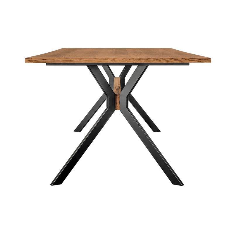 Armen Living Nevada Contemporary Wood Dining Table in Balsamic Oak
