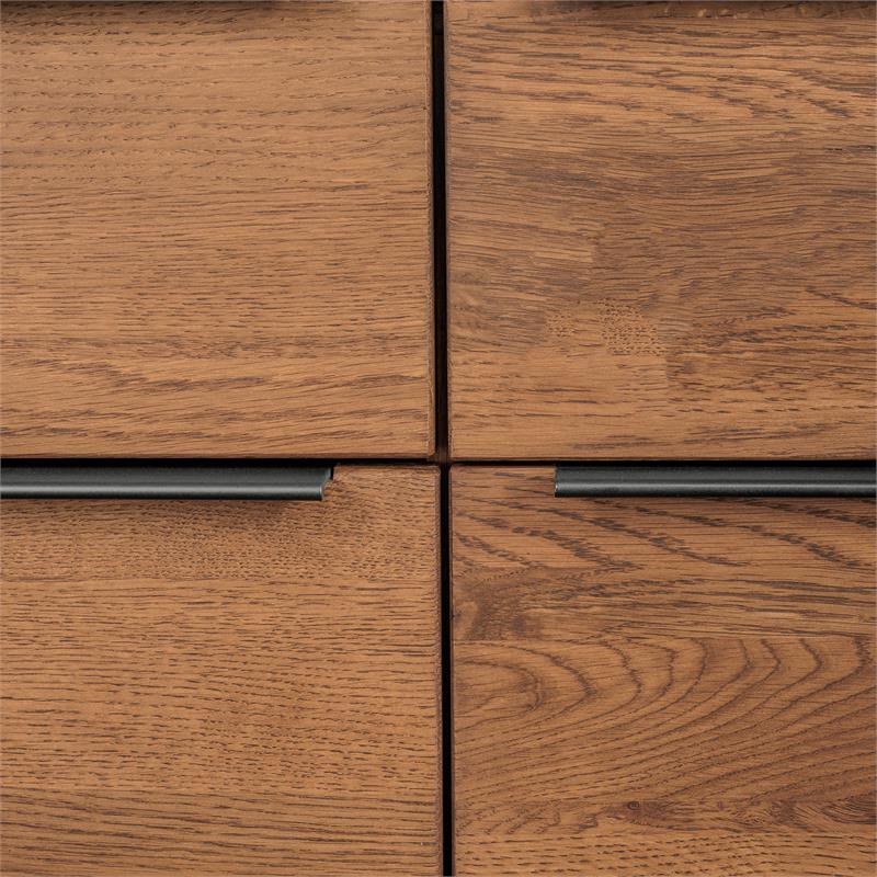 Armen Living Nevada Modern Solid Wood Sideboard in Balsamic Oak