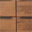 Armen Living Nevada Modern Solid Wood Sideboard in Balsamic Oak