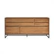 Armen Living Nevada Modern Solid Wood Sideboard in Balsamic Oak