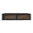 Armen Living Nevada Modern Solid Wood & Metal Sideboard in Dark Brown