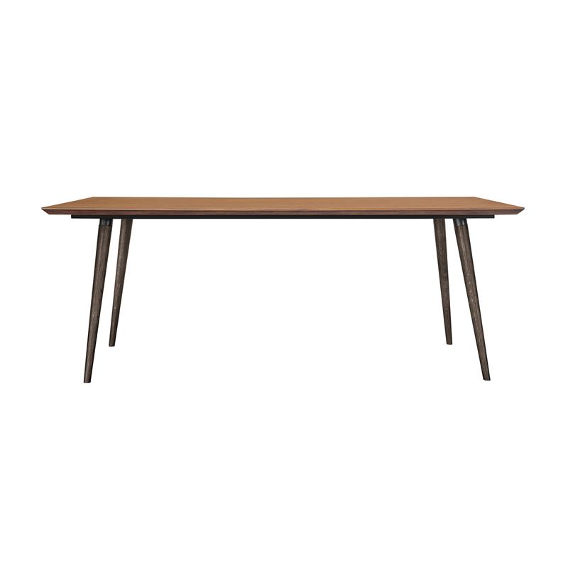 Armen Living Coco Transitional Wood Dining Table in Chocolate/balsamico