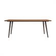 Armen Living Coco Transitional Wood Dining Table in Chocolate/balsamico