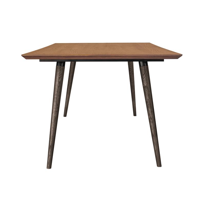 Armen Living Coco Transitional Wood Dining Table in Chocolate/balsamico