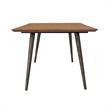 Armen Living Coco Transitional Wood Dining Table in Chocolate/balsamico