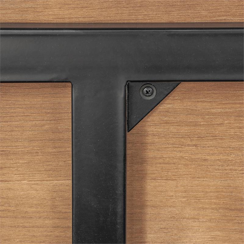 Armen Living Coco Transitional Wood Dining Table in Chocolate/balsamico