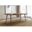 Armen Living Coco Transitional Wood Dining Table in Chocolate/balsamico