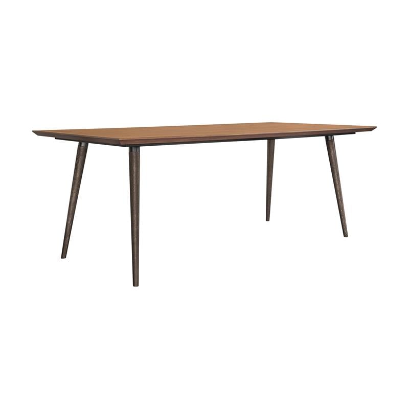 Armen Living Coco Transitional Wood Dining Table in Chocolate/balsamico